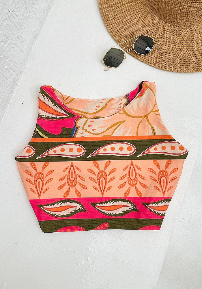 Cropped Sobeana estampado