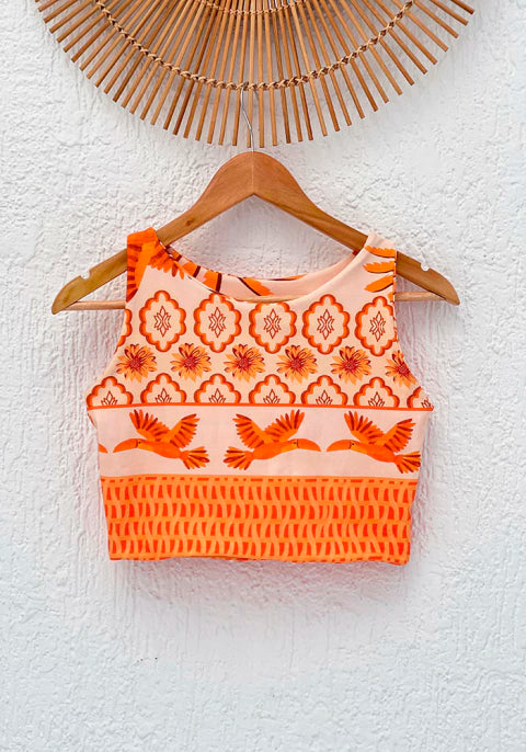 Cropped Sobeana estampado