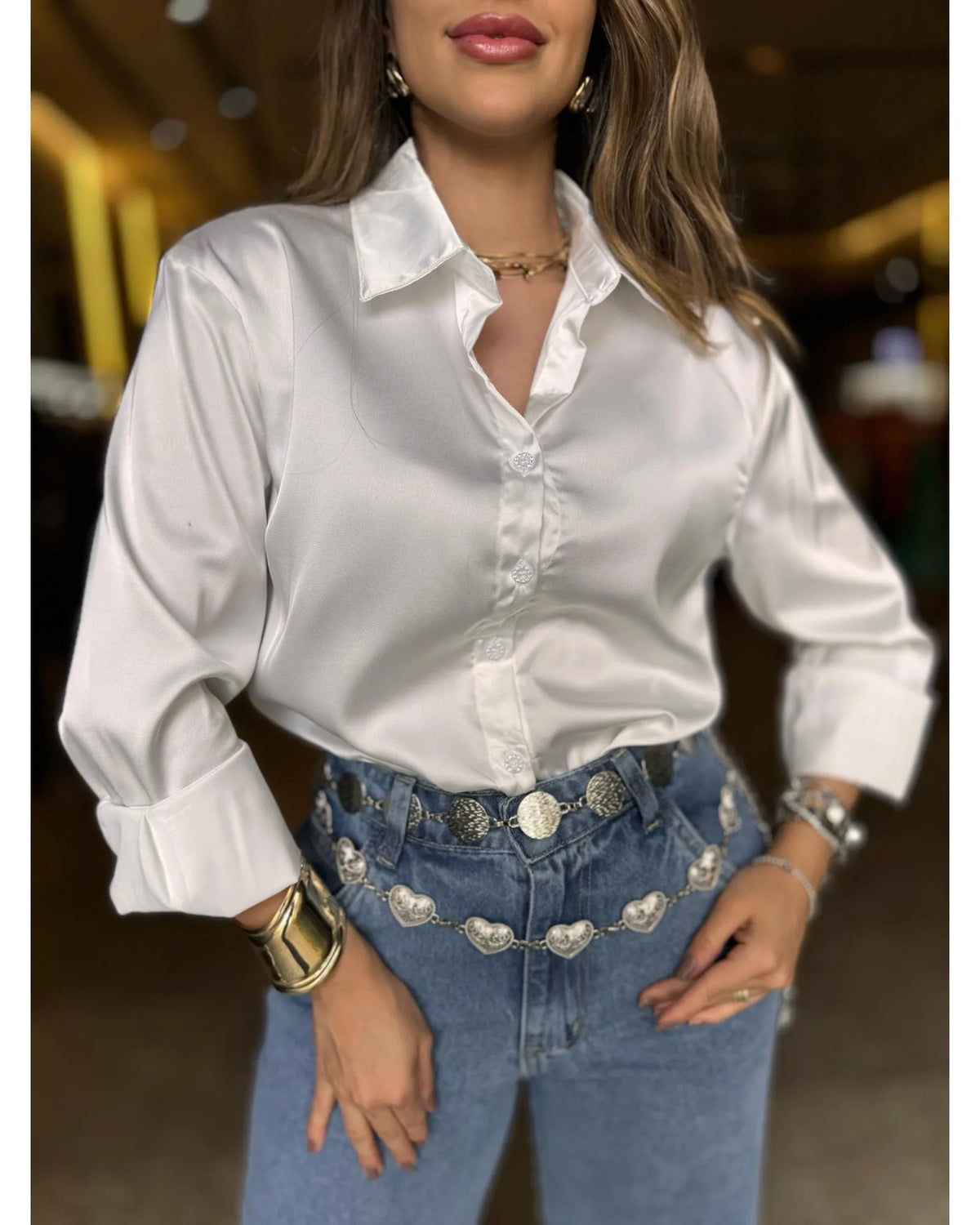 Camisa Cetim Angela