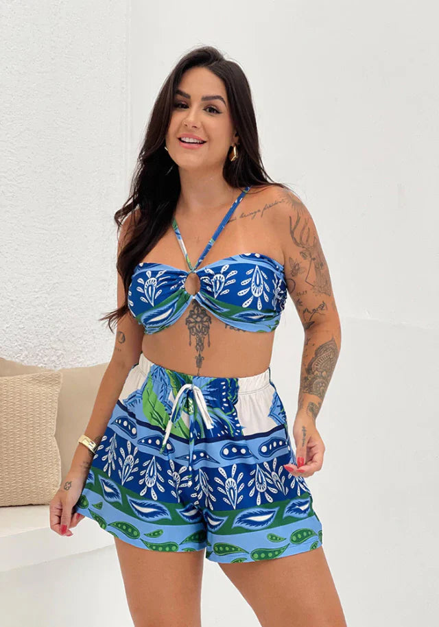 Top luz estampado